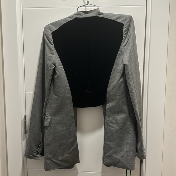 Alexander Wang Gray blazer. With black velvet back - Picture 6 of 8